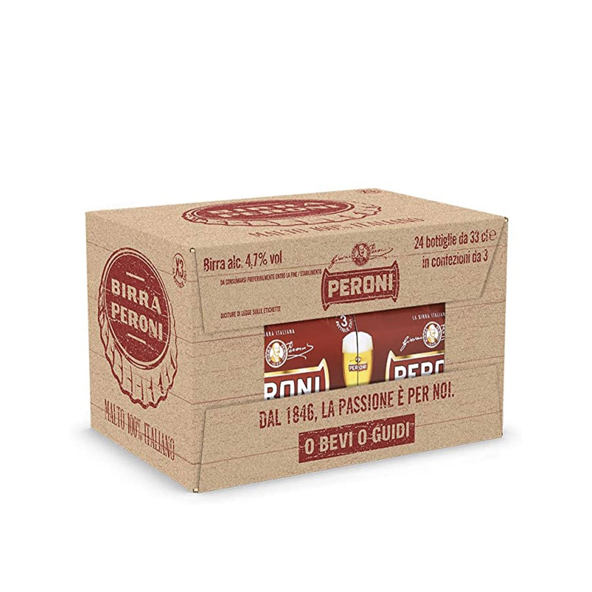 Birra Peroni - Cassa da 24 x 33 cl (7.92 litri)