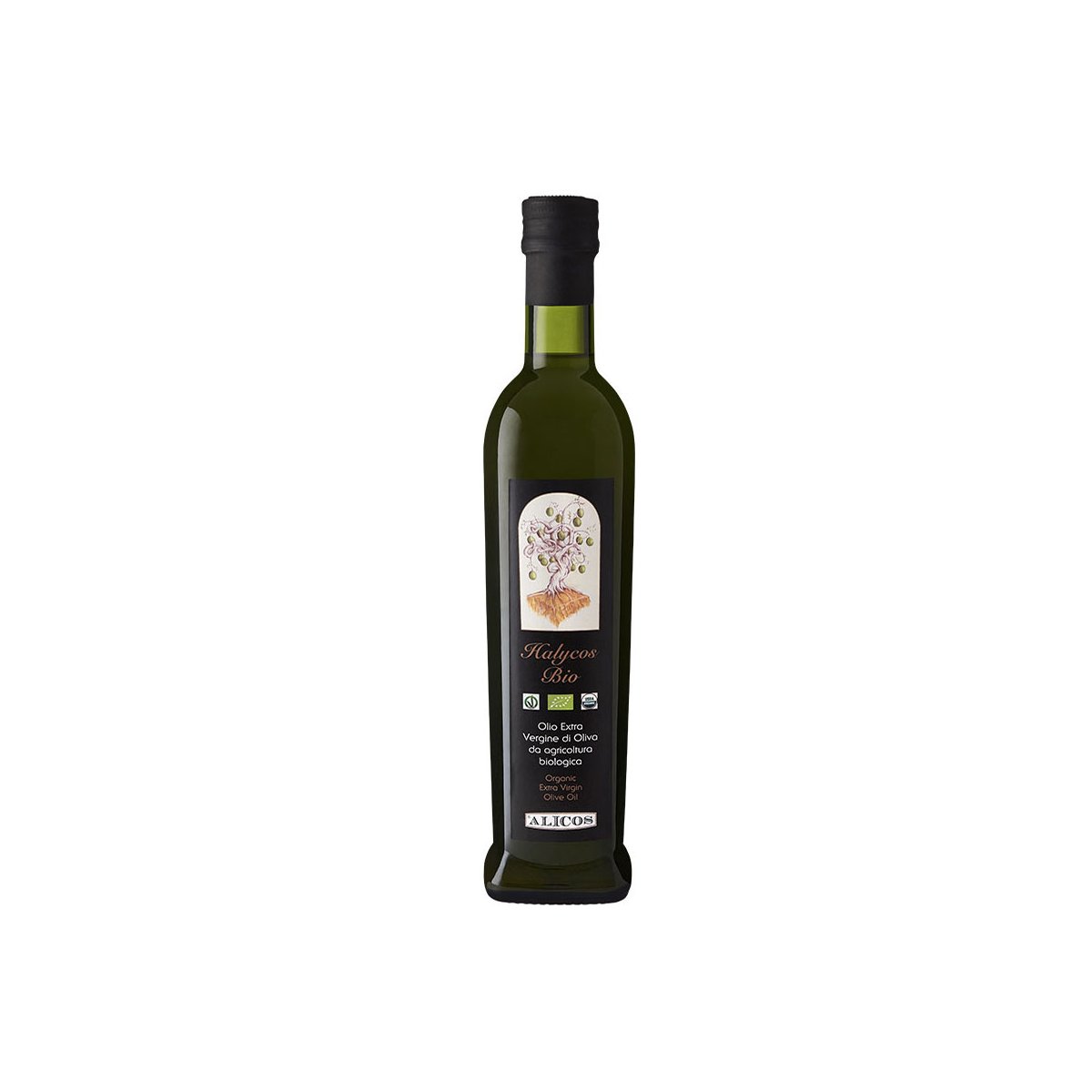 Olio Halycos Bio extra vergine di oliva - bottiglia 0,5L