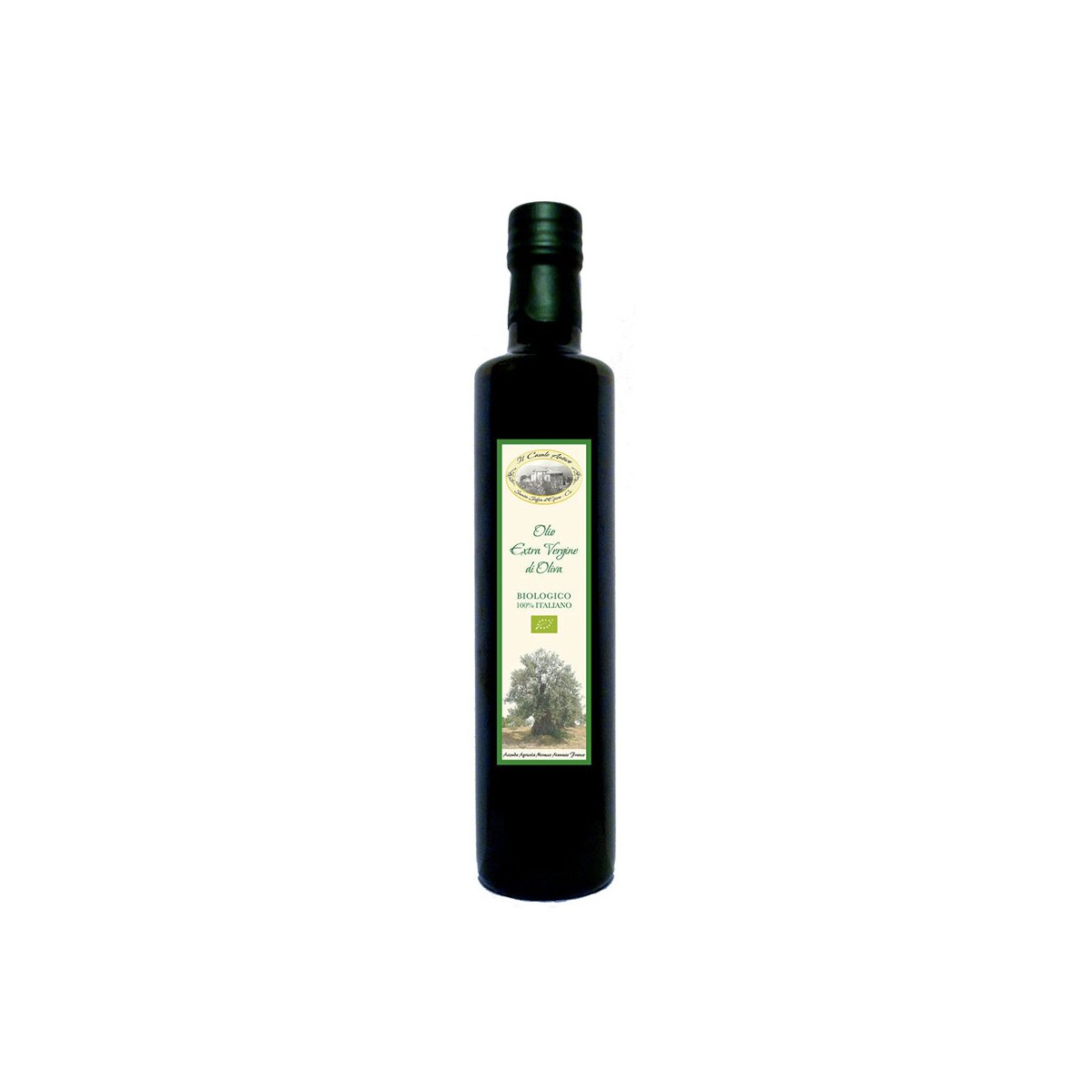 Olio Extravergine di Oliva Biologico 100% Italiano - Bottiglia 500 Ml