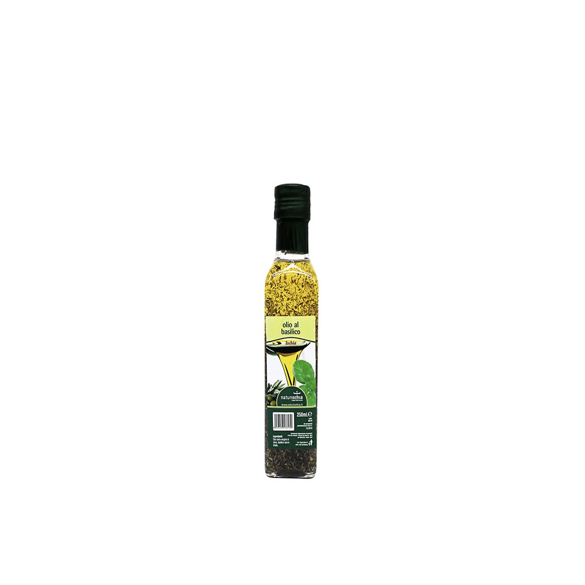 Olio extravergine di oliva aromatizzato al basilico 25 cl