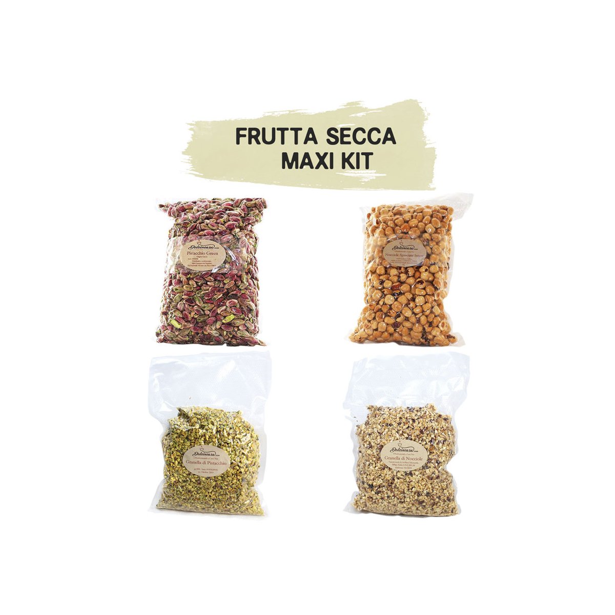 Frutta Secca Kit – Granelle, Nocciole e Pistacchi da 500g