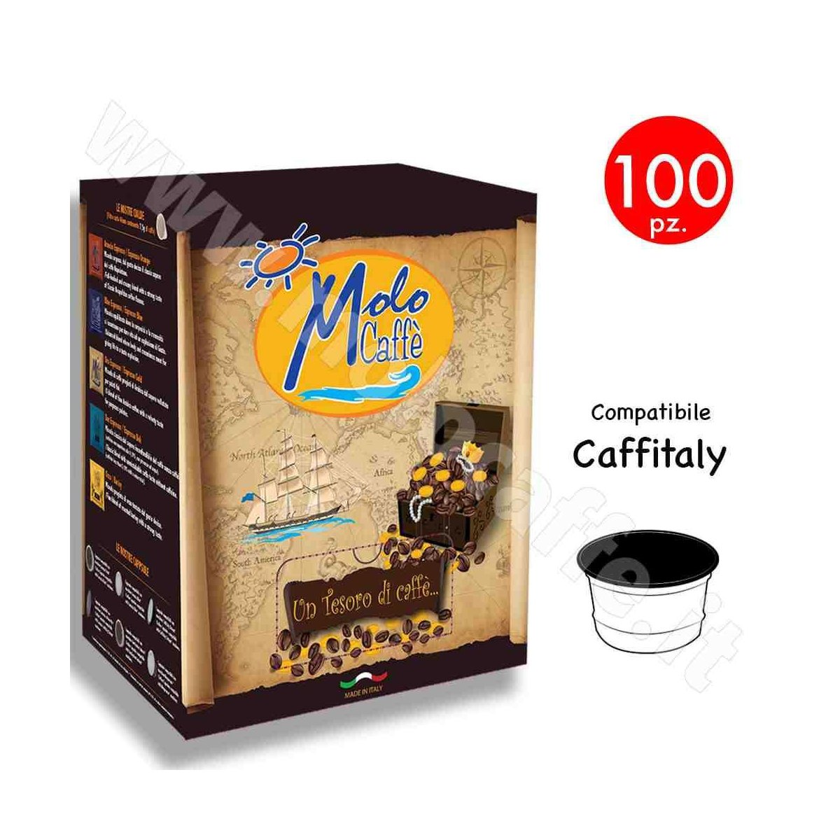 CAFFITALY SYSTEM Capsule Compatibili Caffè - Box 100 Pezzi