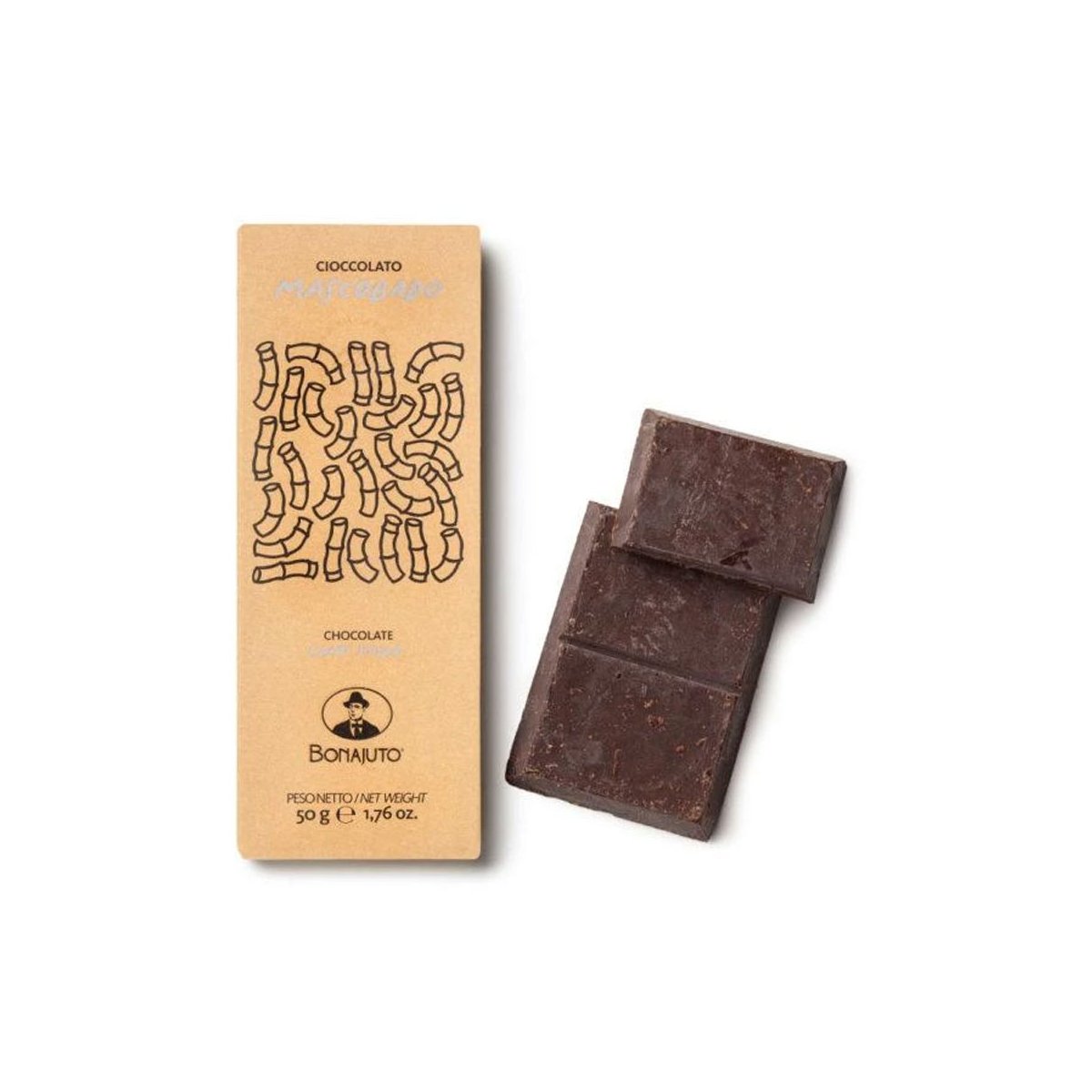 Cioccolato al Mascobado, 50 gr