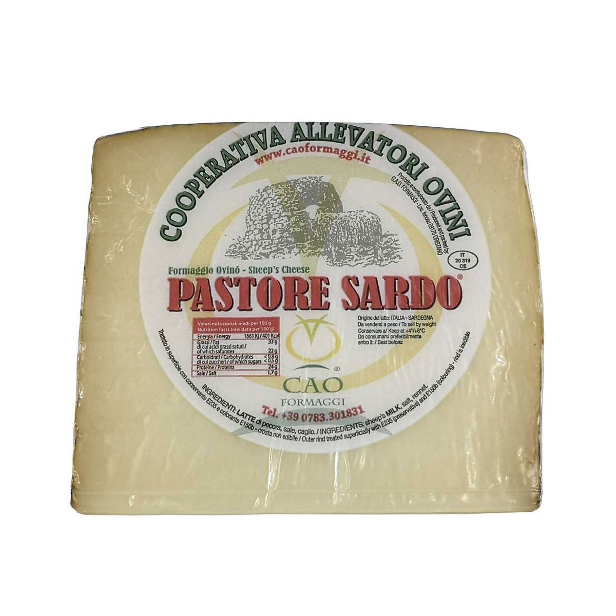 Formaggio Pecorino Pastore Sardo 1/8 17,20 €/kg
