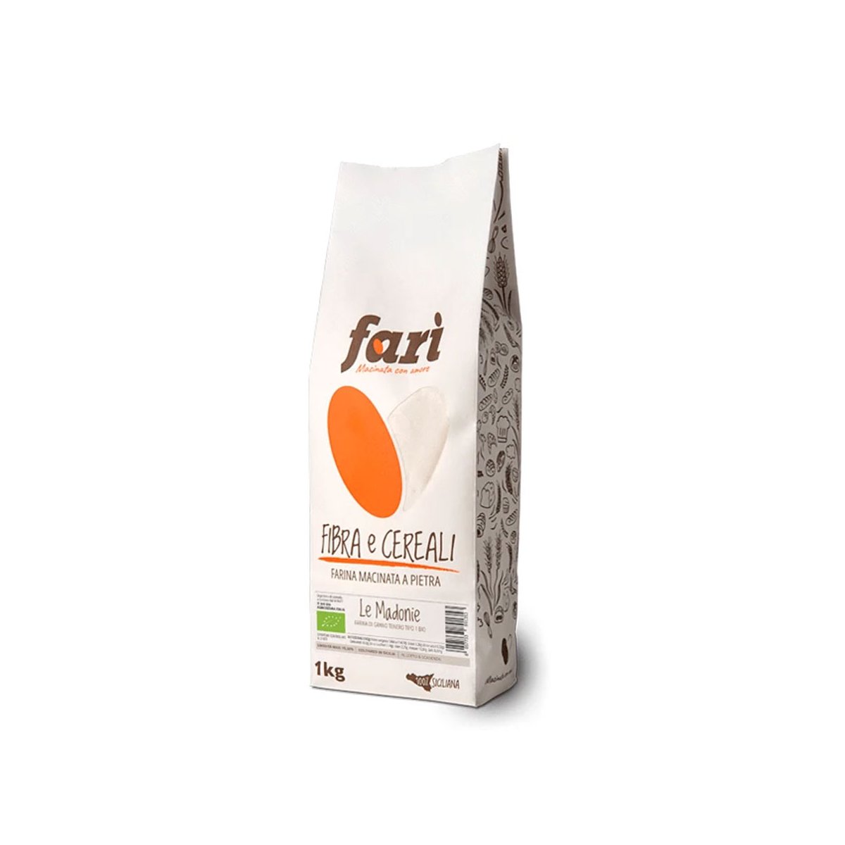Farina integrale di grano tenero Le Madonie Tipo 1 da agricoltura biologica