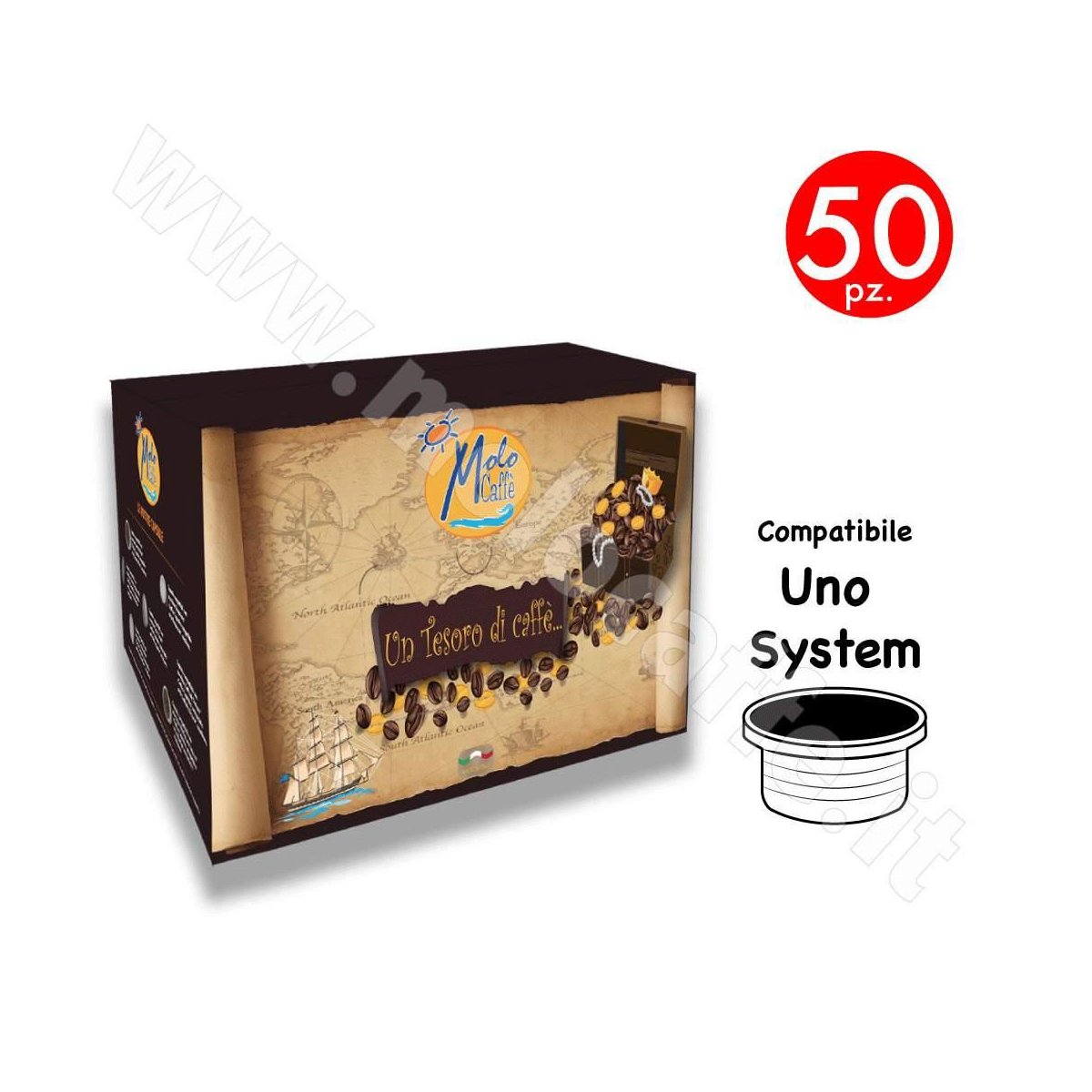 UNOSYSTEM INDESIT Capsule Compatibili Caffè-Box 50 Pezzi