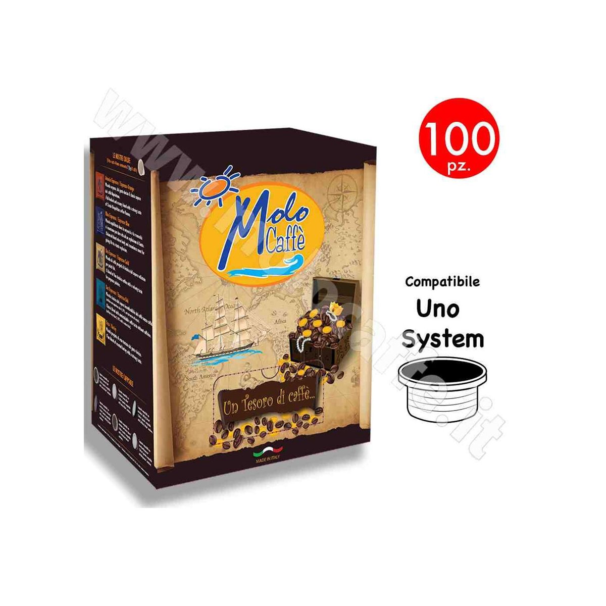 UNOSYSTEM INDESIT Capsule Compatibili Caffè- Box 100 Pezzi