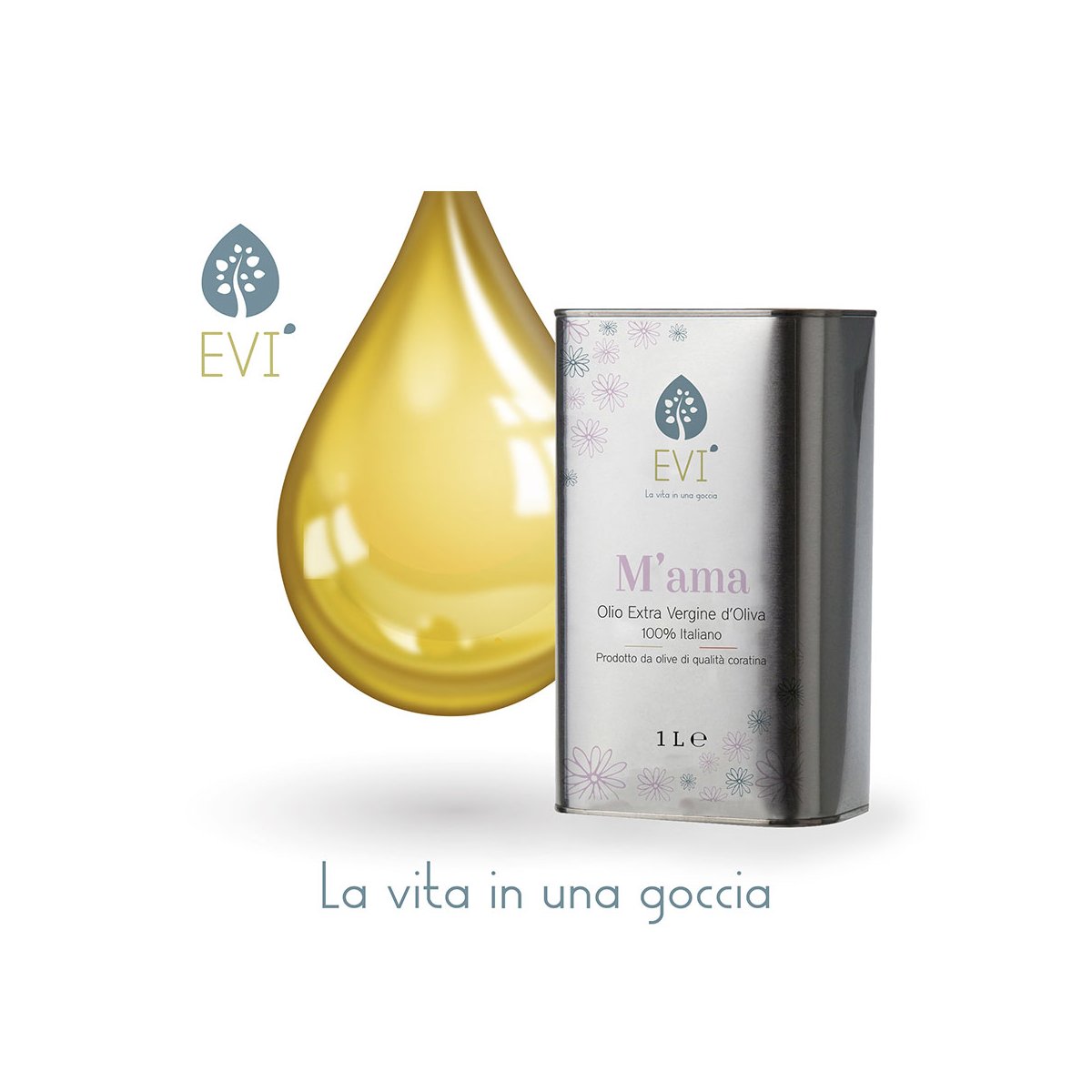 X 2 Olio Extravergine di Oliva Italiano, Cultivar CORATINA raccolto 2019, 100% Italiano, Made in Puglia - Italy, Olio con grande Intensità Olfattiva (1 L)
