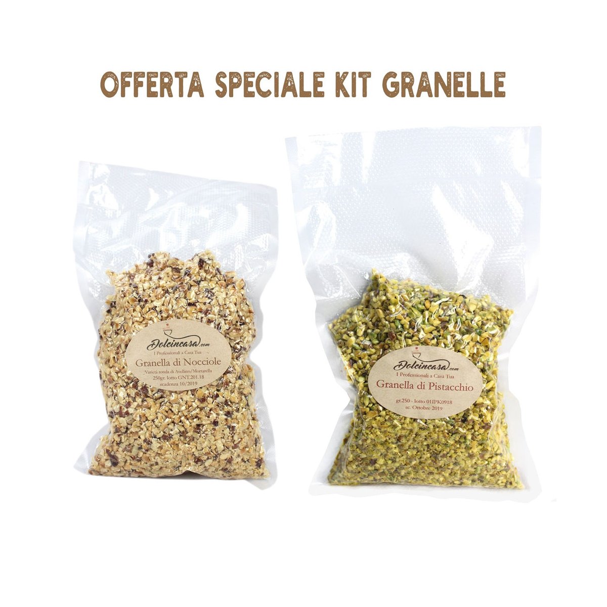 Granella di Pistacchio e Granella di Nocciole Made in Italy – Kit da 250gr
